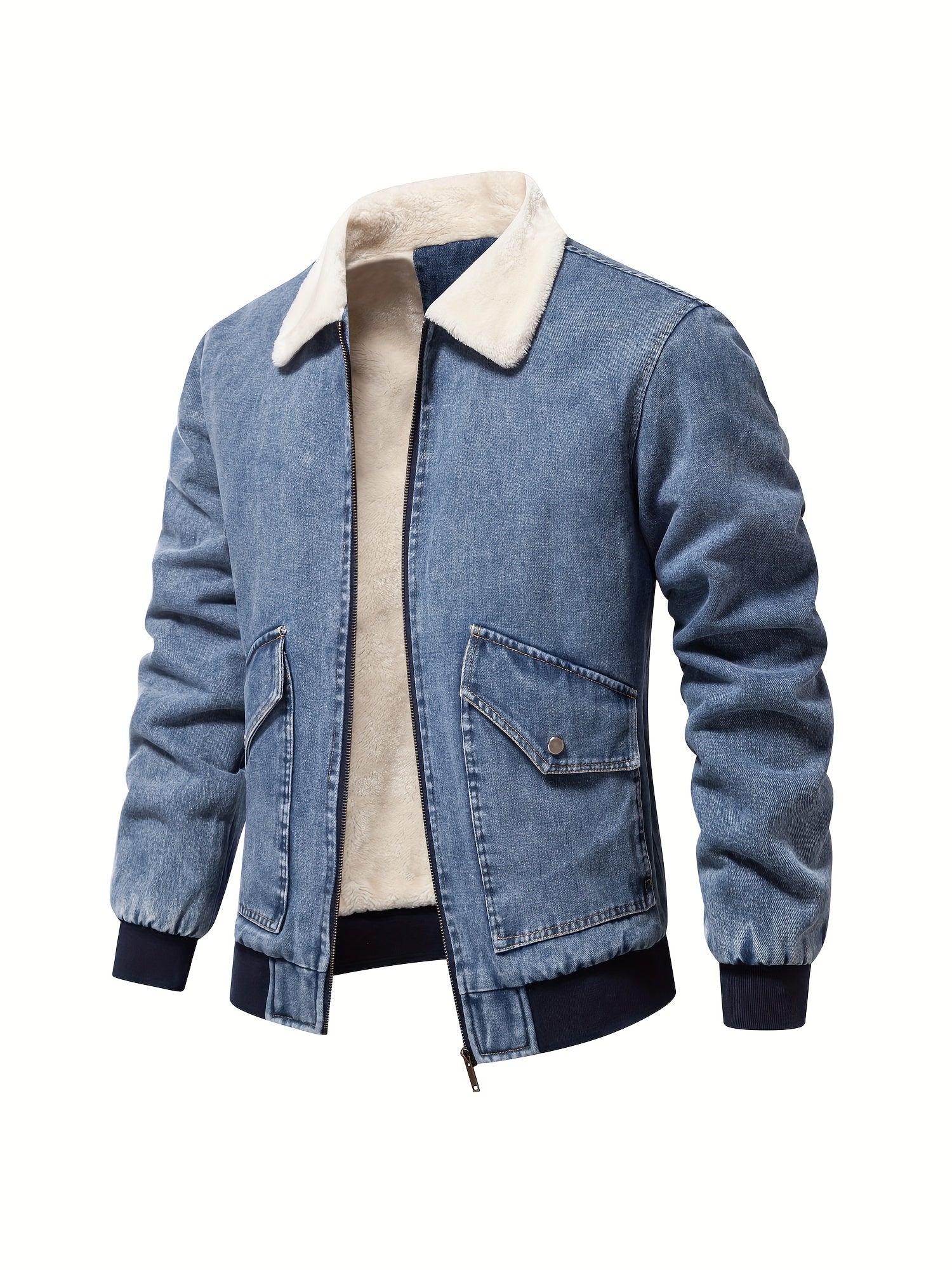 Denim Fleece Jacke für Herren