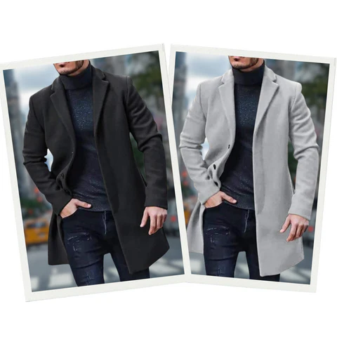 Luca Belloni Klassischer langer Trenchcoat | Stilvoll & Bequem