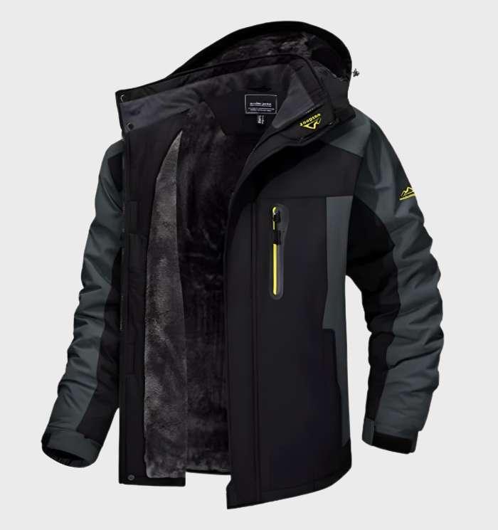 Warme und Wasserdichte Herren-Fleecejacke mit Kapuze – Logan