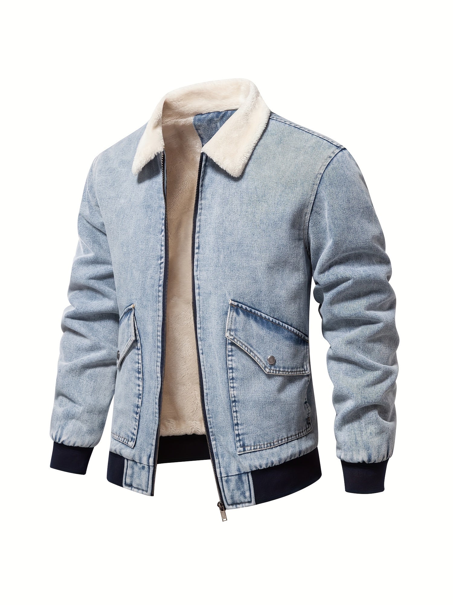 Denim Fleece Jacke für Herren