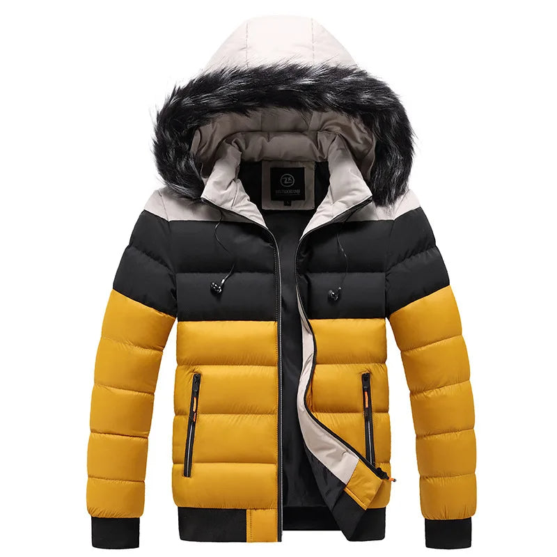 Thermo Winterjacke mit Kapuze für Herren