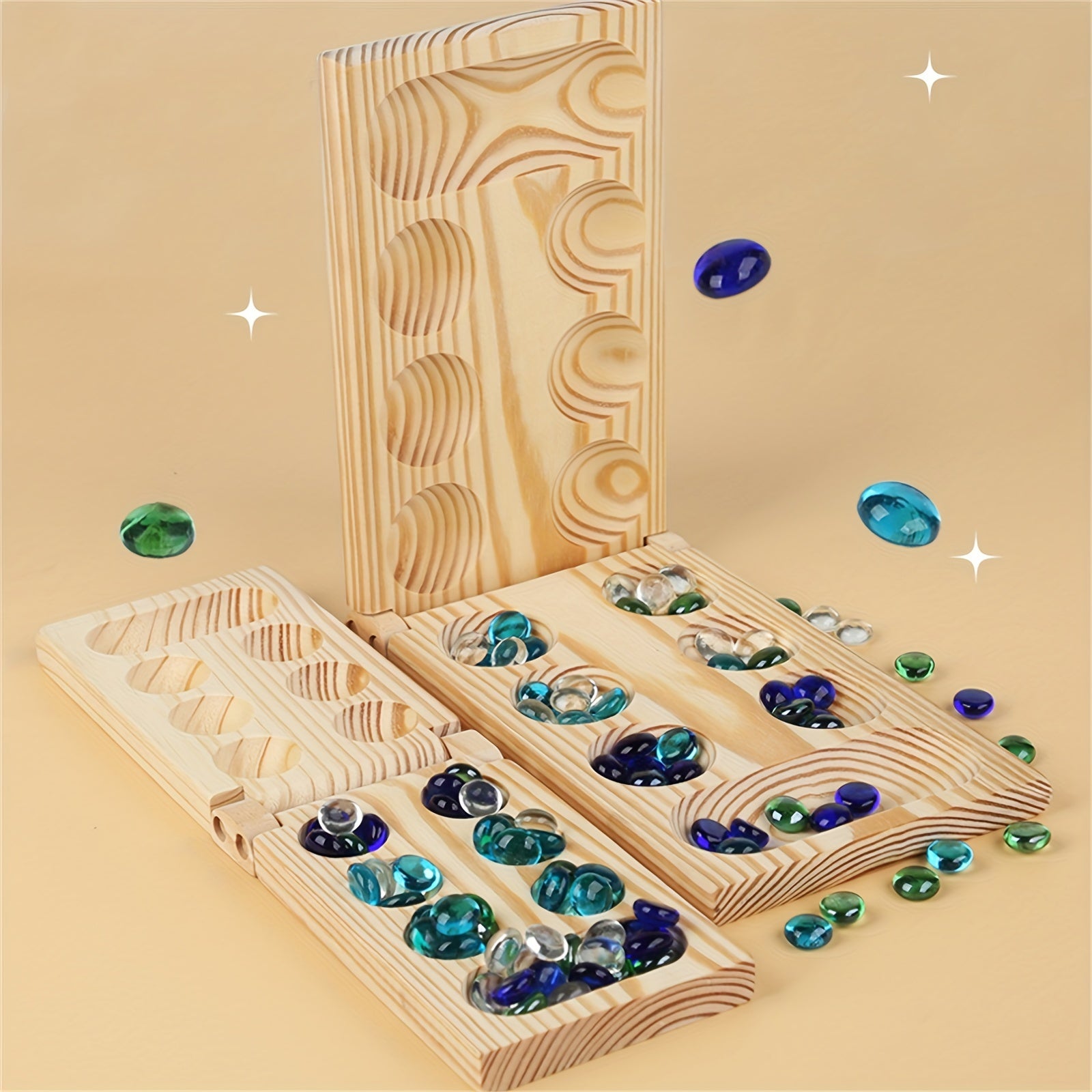 Mancala Deluxe Brettspiel - BrainStones