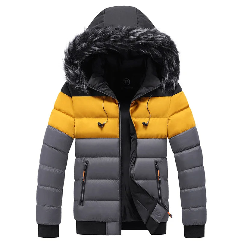 Thermo Winterjacke mit Kapuze für Herren