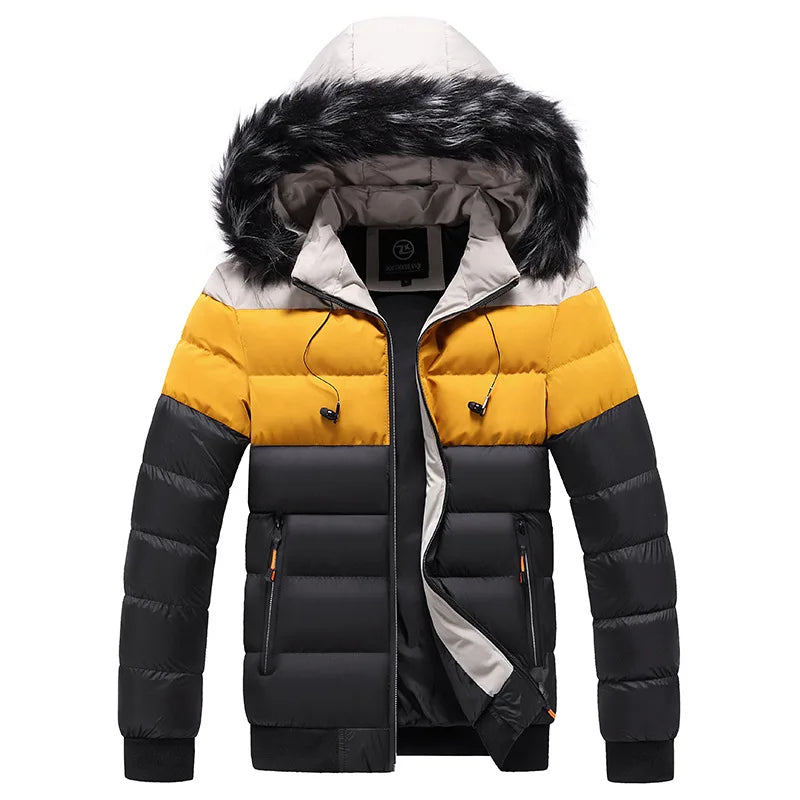 Thermo Winterjacke mit Kapuze für Herren