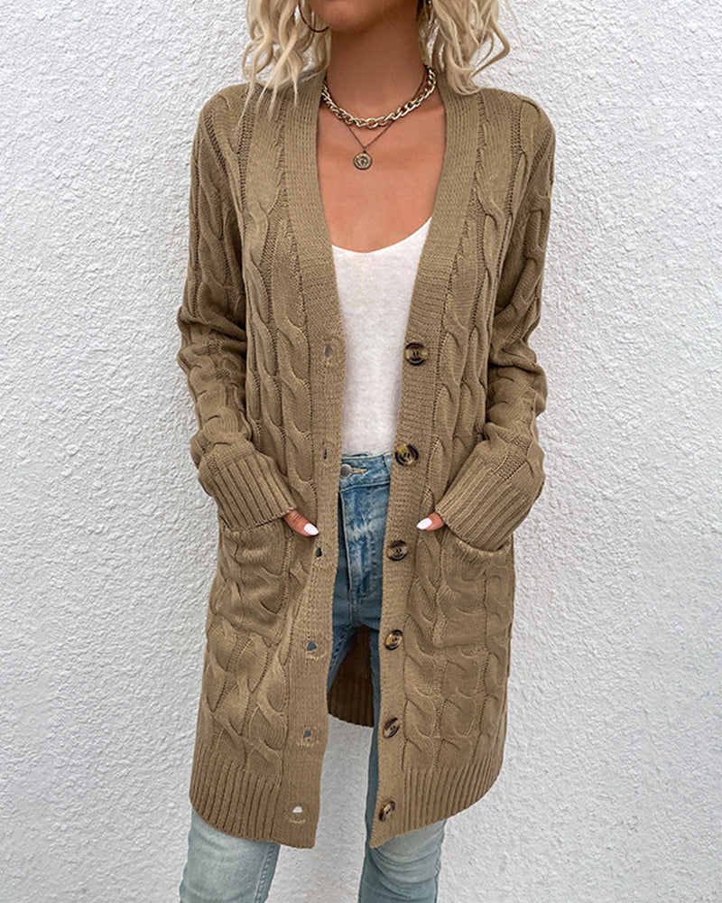 Lana - Stilvoller und Gemütlicher Langarm-Herbst-Cardigan für Damen