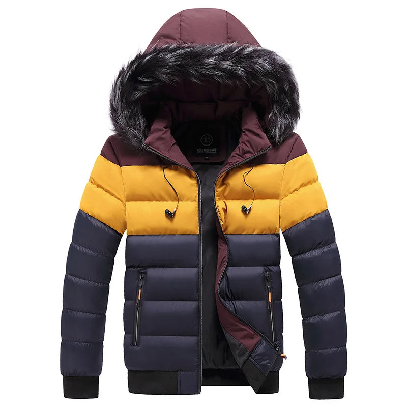 Thermo Winterjacke mit Kapuze für Herren