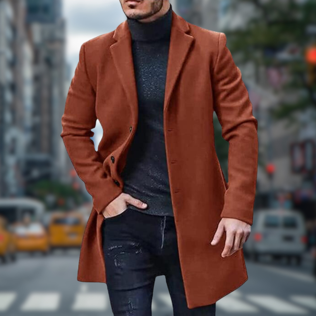 Luca Belloni Klassischer langer Trenchcoat | Stilvoll & Bequem