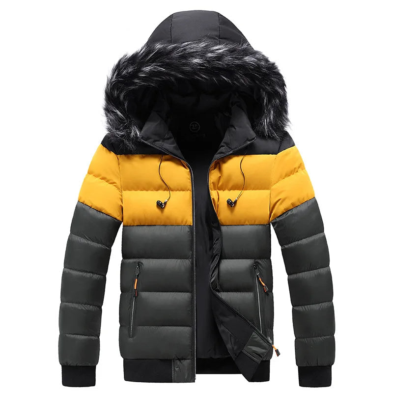 Thermo Winterjacke mit Kapuze für Herren