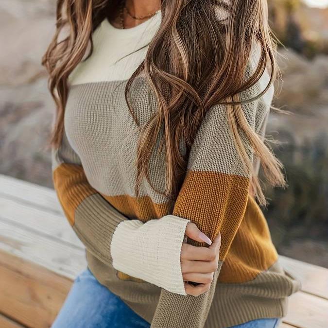 Maddison - Gestreifter Pullover für Herbst und Winter für Damen