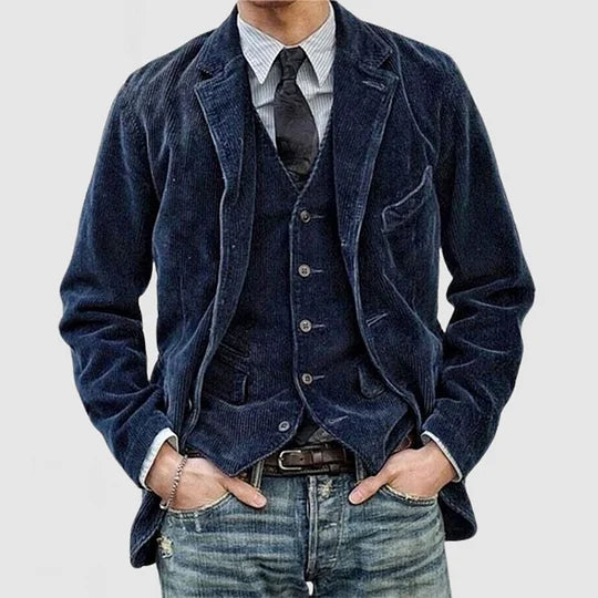 Vigil - Herren Vintage Kord Revers Jacke