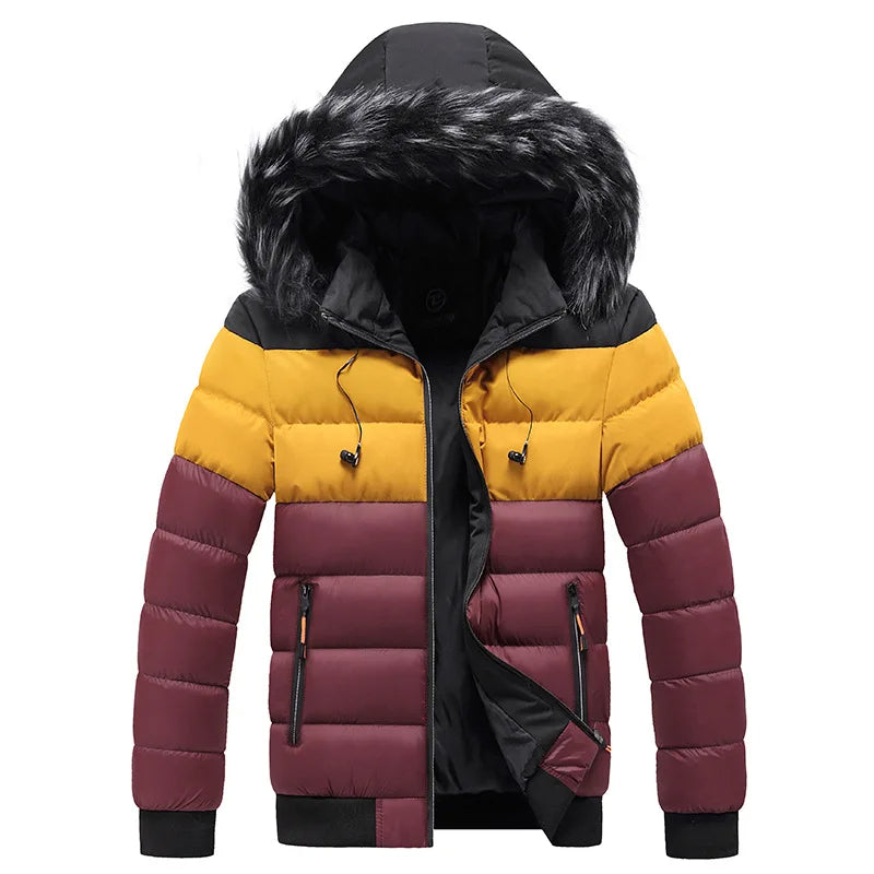 Thermo Winterjacke mit Kapuze für Herren