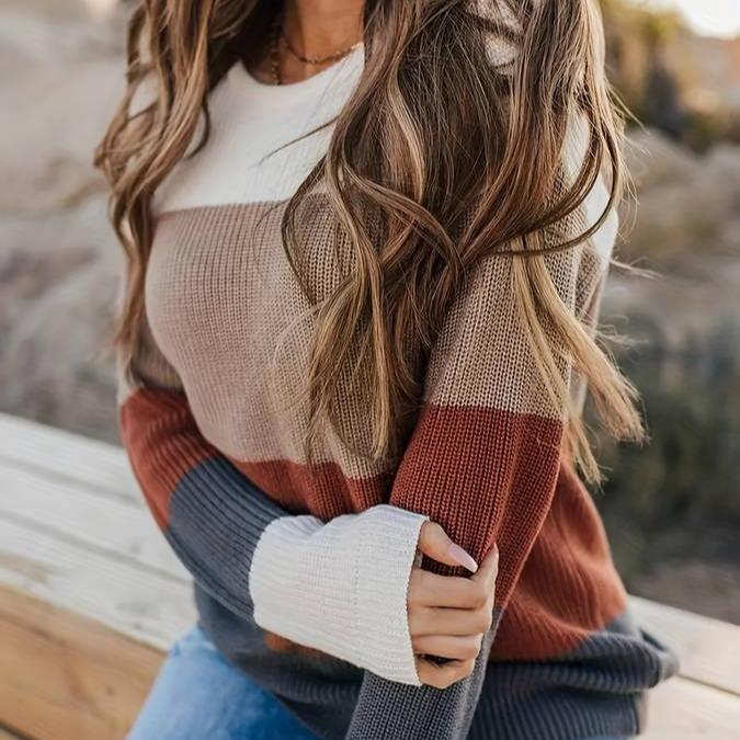 Maddison - Gestreifter Pullover für Herbst und Winter für Damen