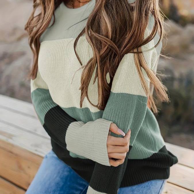 Maddison - Gestreifter Pullover für Herbst und Winter für Damen