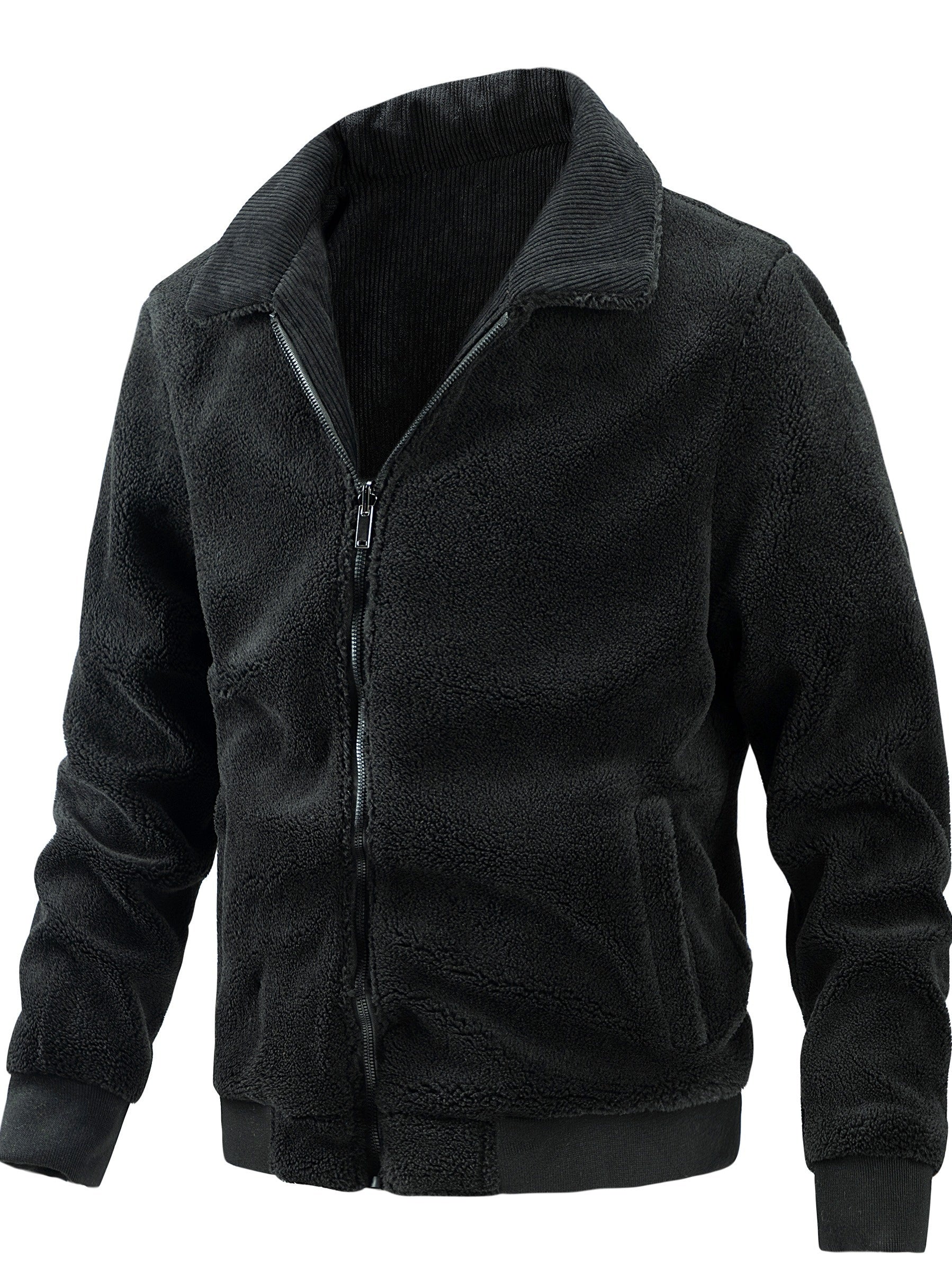 Fleecejacke mit hohem Kragen für Herren