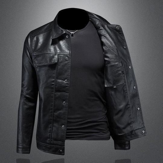 Seluego | Herren Motorrad Lederjacke