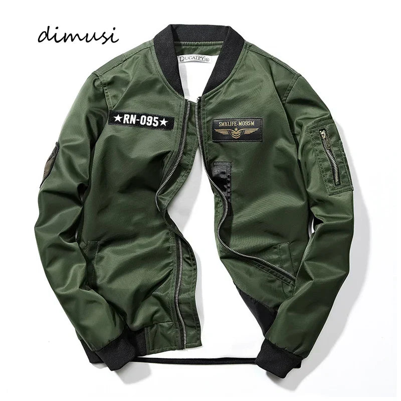 Angelo-Bomberjacke Herren winddicht im Hip-Hop-Stil