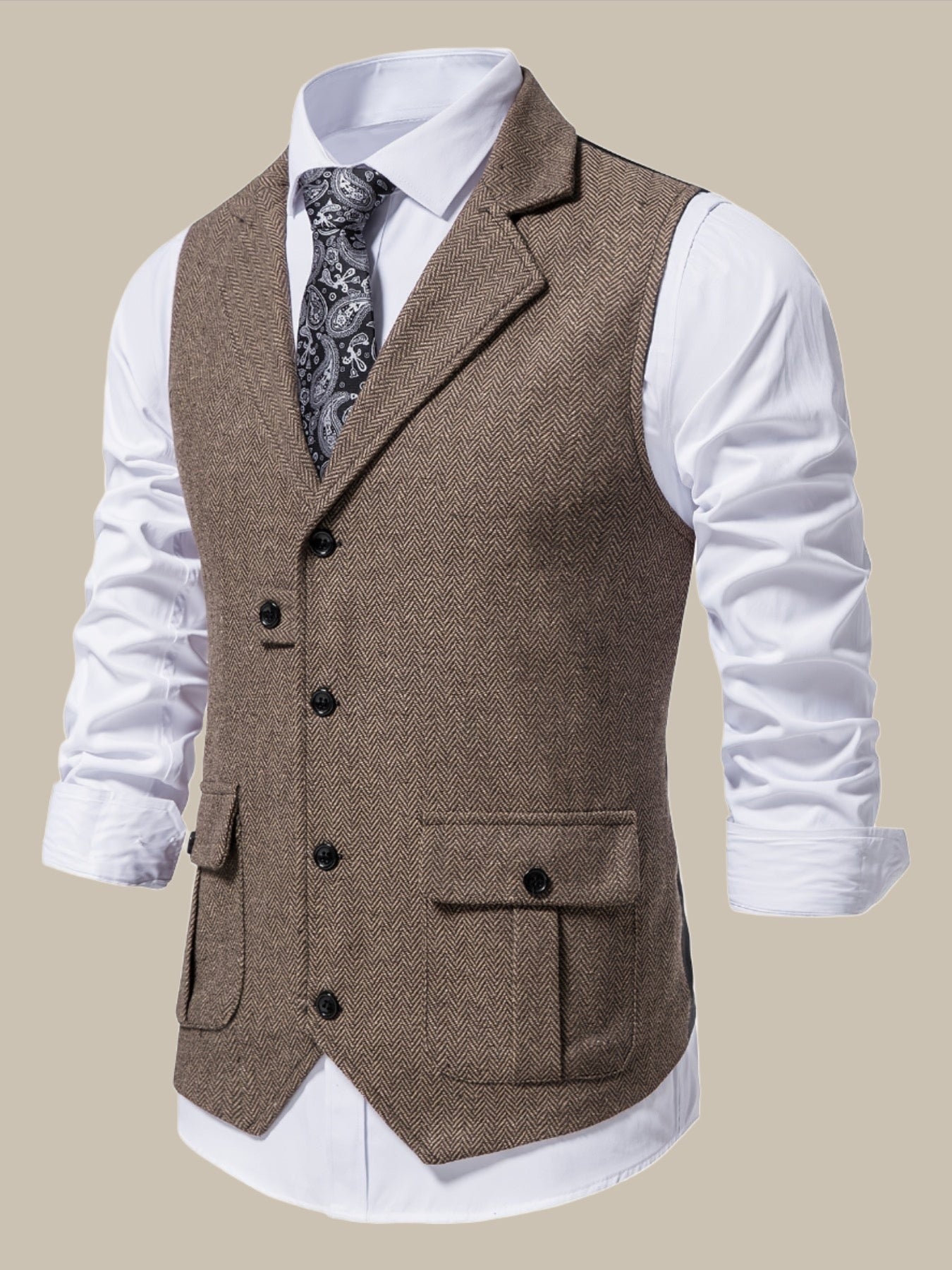 Marc - Stilvolle Herbst-Tweed-Weste für Herren