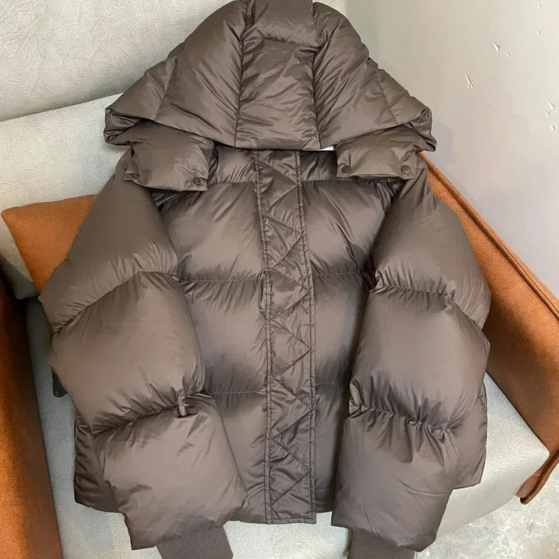 Merethe - Puffer-Winterjacke mit Kapuze für Frauen