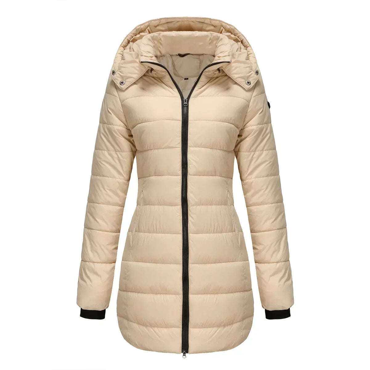 Clara | Damen-Winterjacke mit abnehmbarer, gepolsterter Kapuze