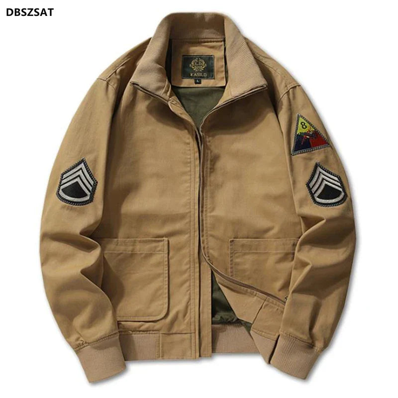 Archie– Herren-Militärjacke mit Stehkragen