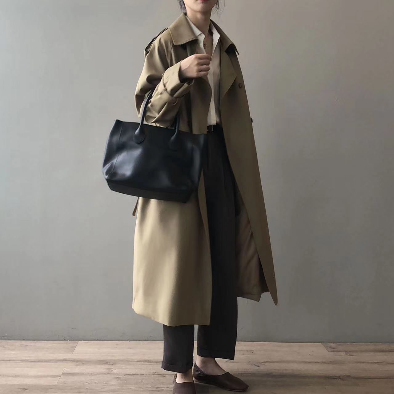 Kash - Klassischer Oversized Doppelreihiger Trenchcoat für Damen