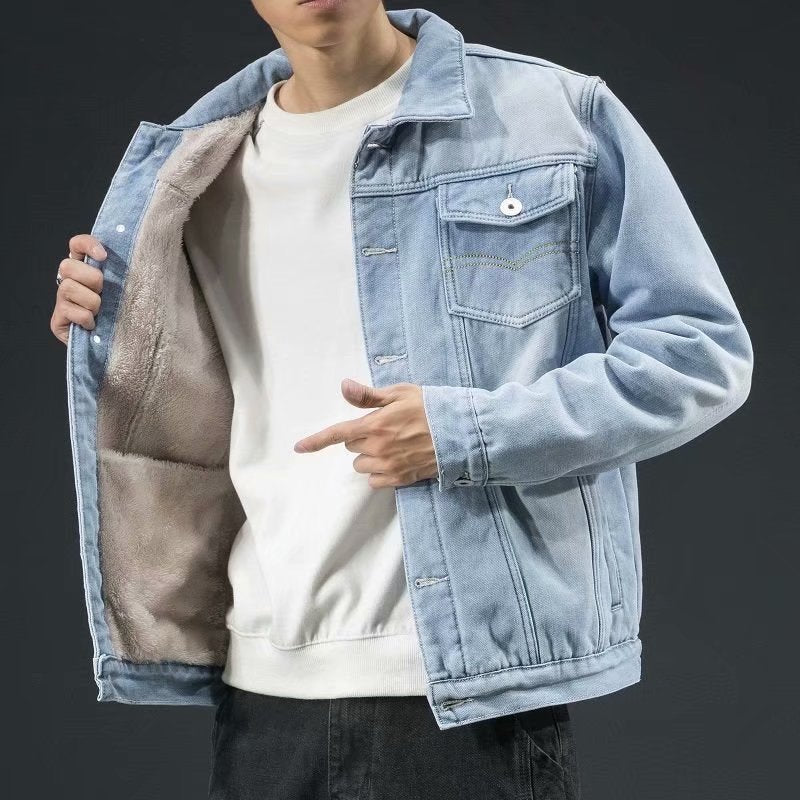 Mode - Winter Herren Denim Jacke