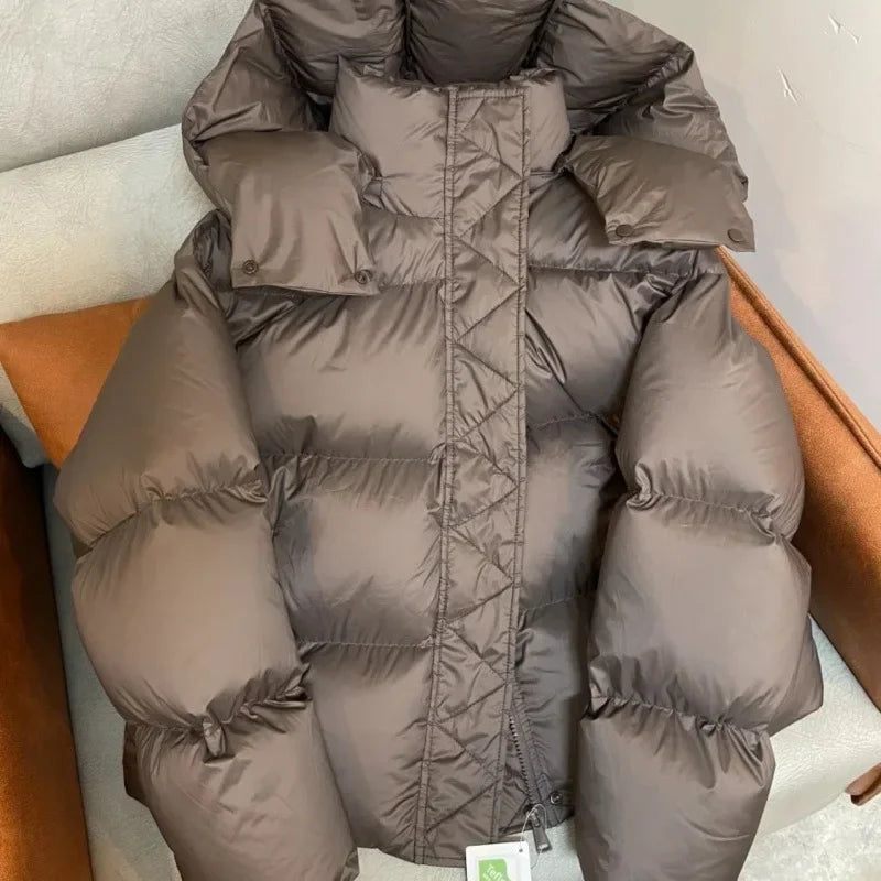 Merethe - Puffer-Winterjacke mit Kapuze für Frauen