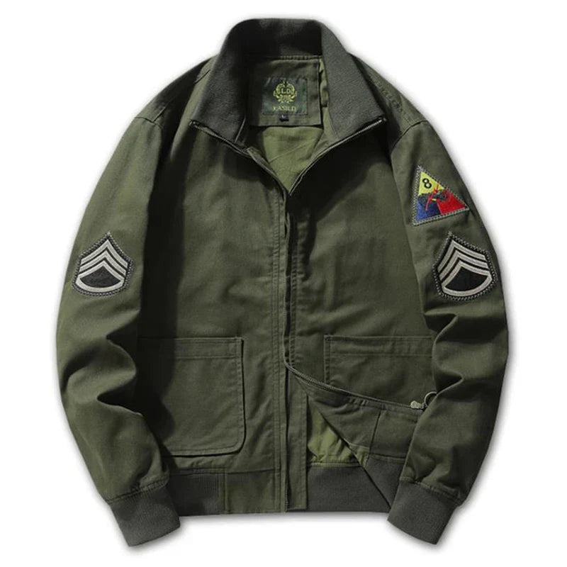 Archie– Herren-Militärjacke mit Stehkragen