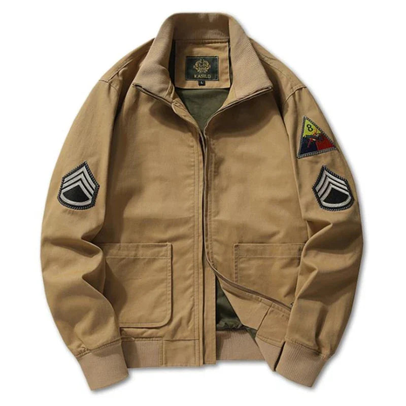 Archie– Herren-Militärjacke mit Stehkragen