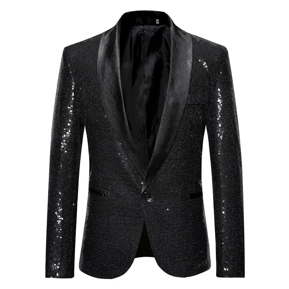 David – Herren Blazer mit Pailletten für Party und Bühne