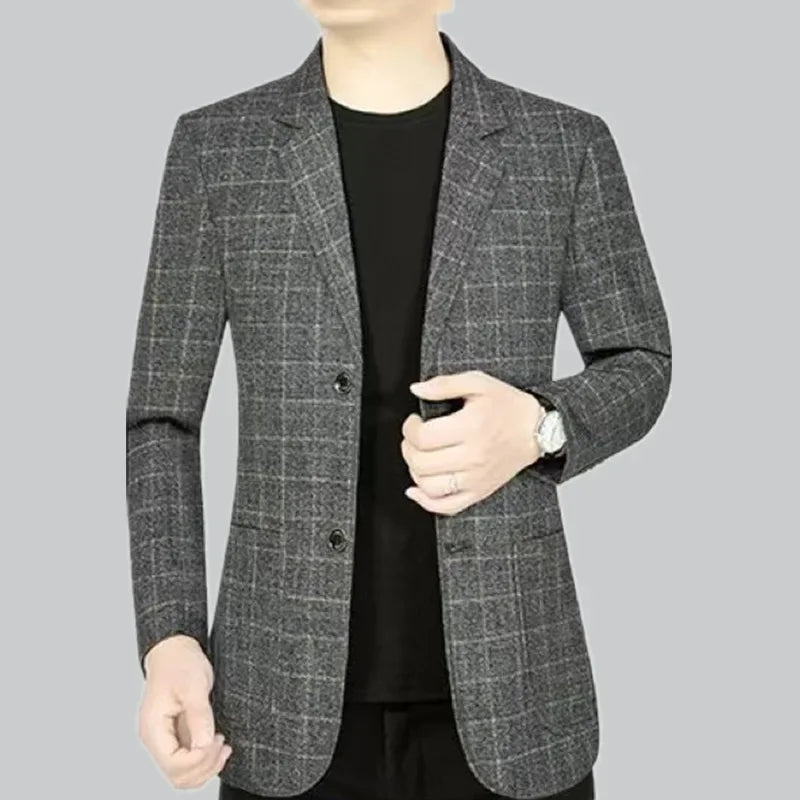 Daniel – Herren Karierter Blazer im Slim-Fit