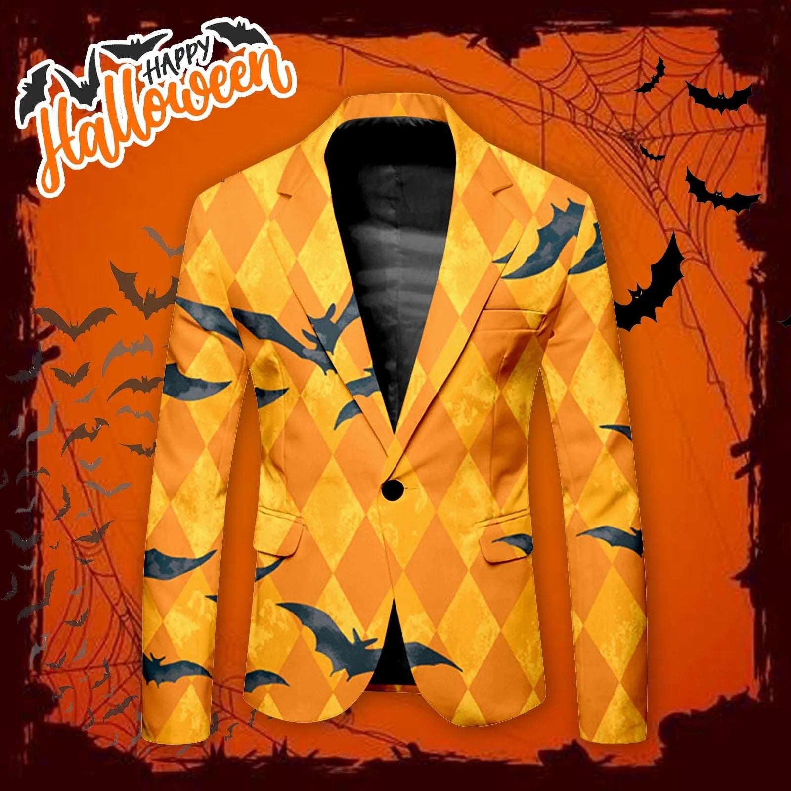 Lucas - Halloween Print Lässig Lose Anzug Jacke