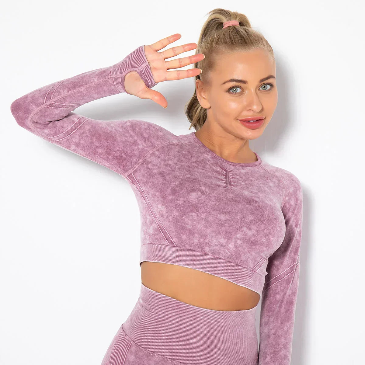 Nahtloses Damen-Yoga-Set mit Cropped-Top - Nova