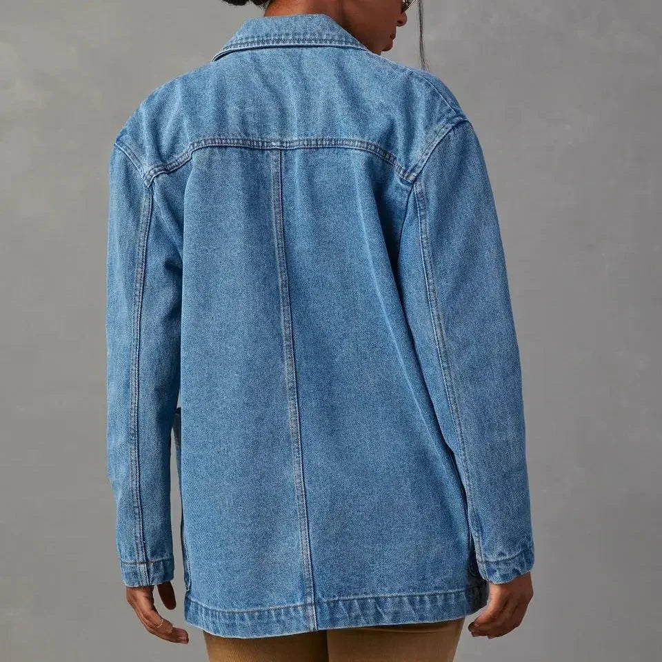 Jonah - Lässiger Jeansblazer mit Knopftaschen für Damen