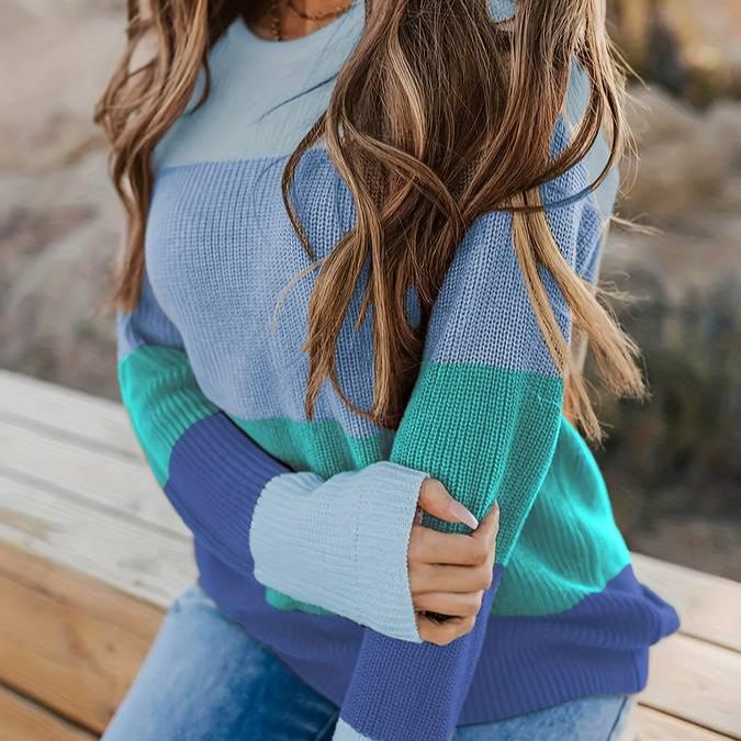 Maddison - Gestreifter Pullover für Herbst und Winter für Damen