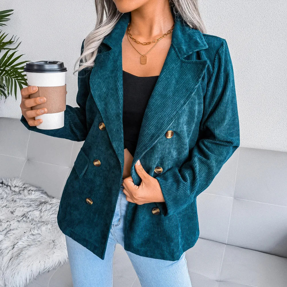 Maya - Stylischer und Bequemer Herbst Corduroy-Blazer für Damen