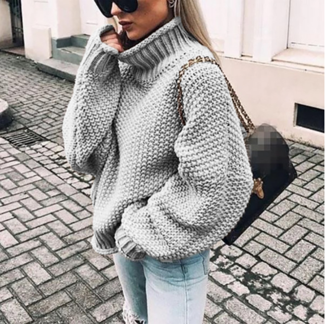 Lyra - Gemütlicher Oversized Rollkragenpullover für Damen