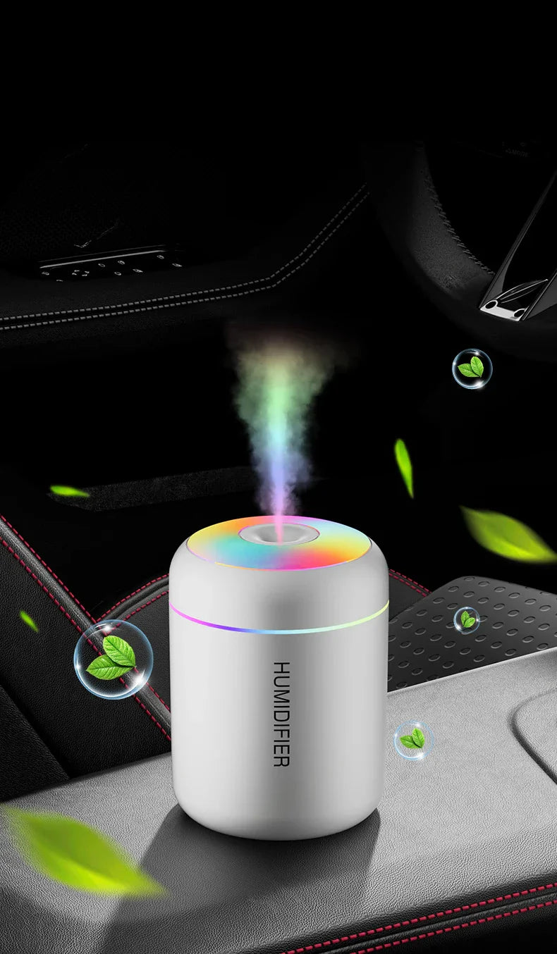 Mini Luftbefeuchter mit Aromatherapie - USB-betrieben - Perfekt für Auto und Schlafzimmer