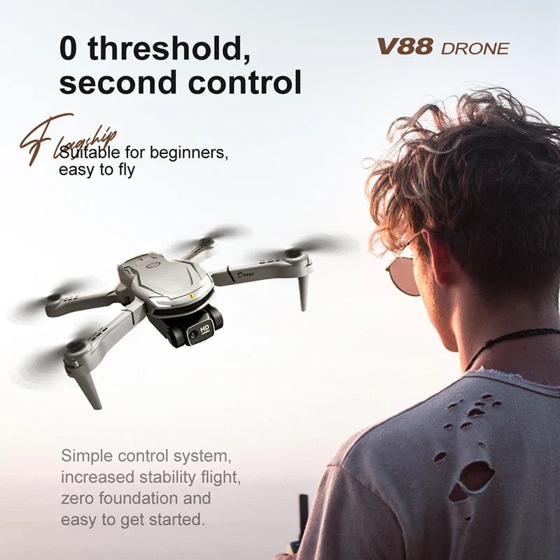 Mini V88 Drone 8K mit GPS und HD Kamera - Professionelle Luftfotografie Drone