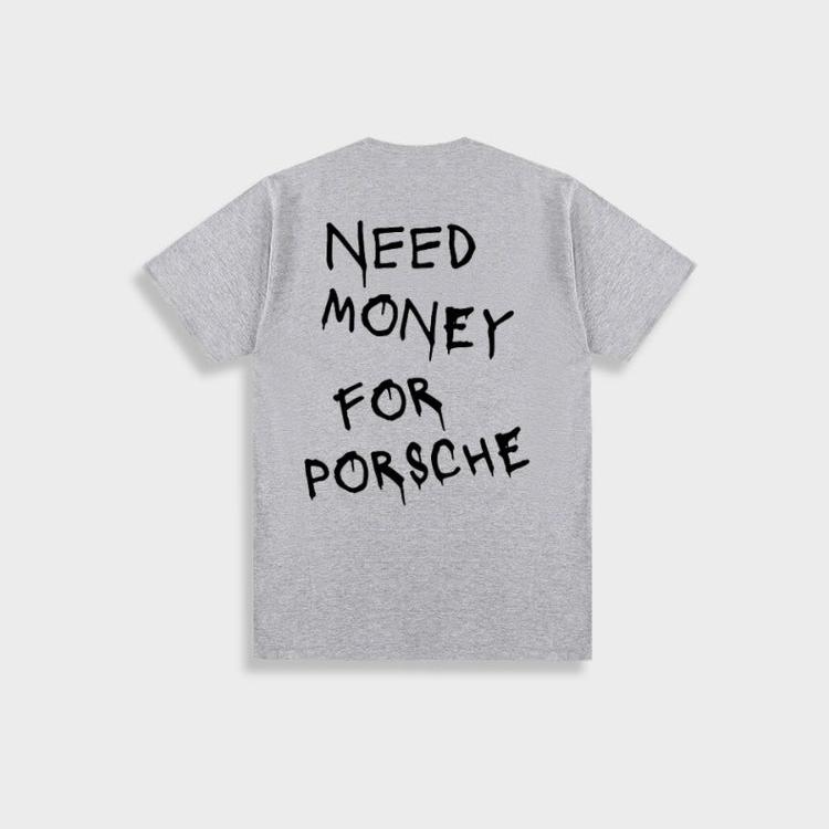 Max - Vintage 'Need Money For Porsche' T-Shirt für Herren