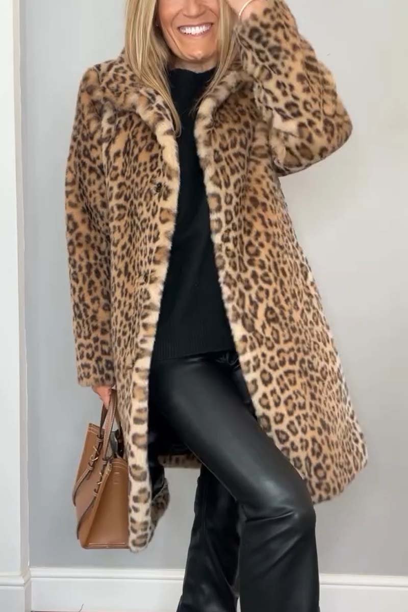 Leopard | Faux Fur Winter Jacke