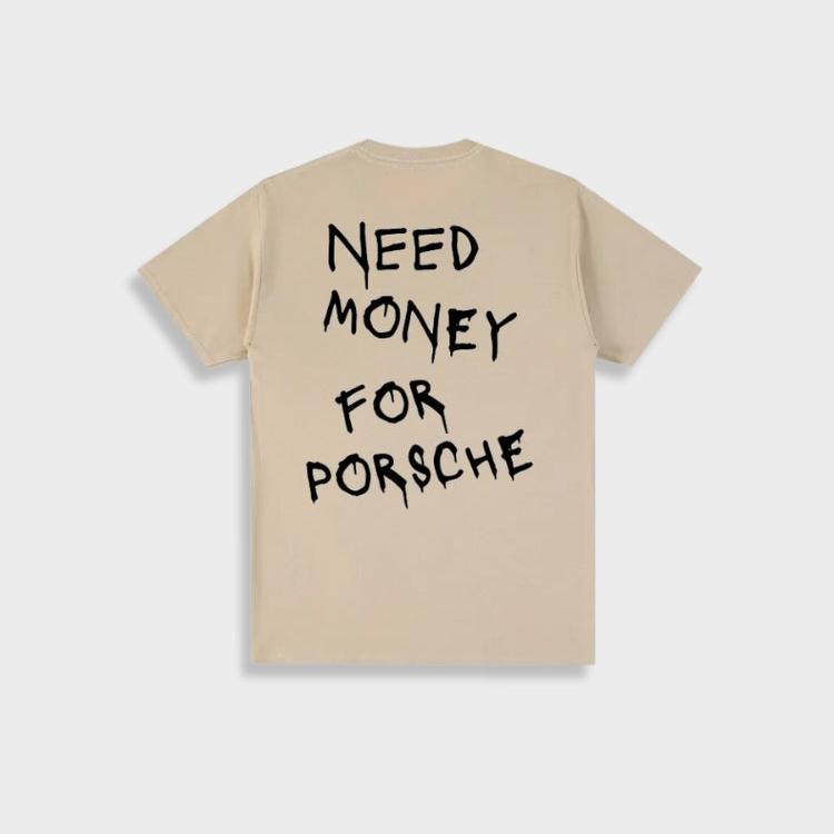 Max - Vintage 'Need Money For Porsche' T-Shirt für Herren