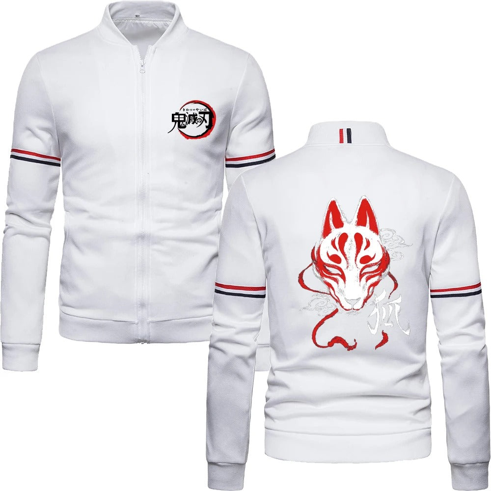 Ethan – Herren Anime Baseballjacke mit Inosuke-Print