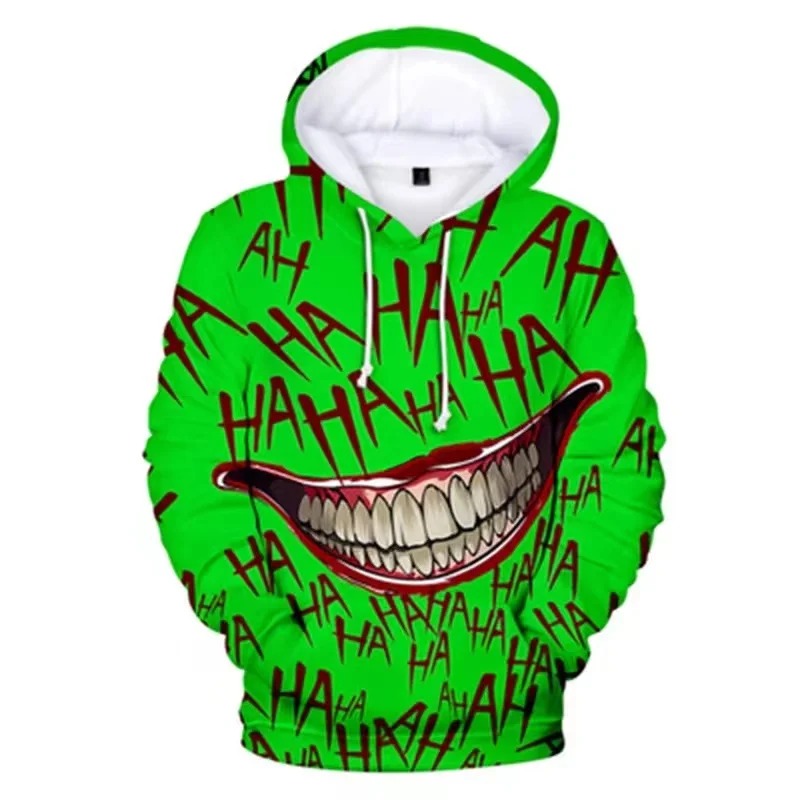 Mick - Unisex-Kapuzenpullover in Übergröße mit Joker-Aufdruck