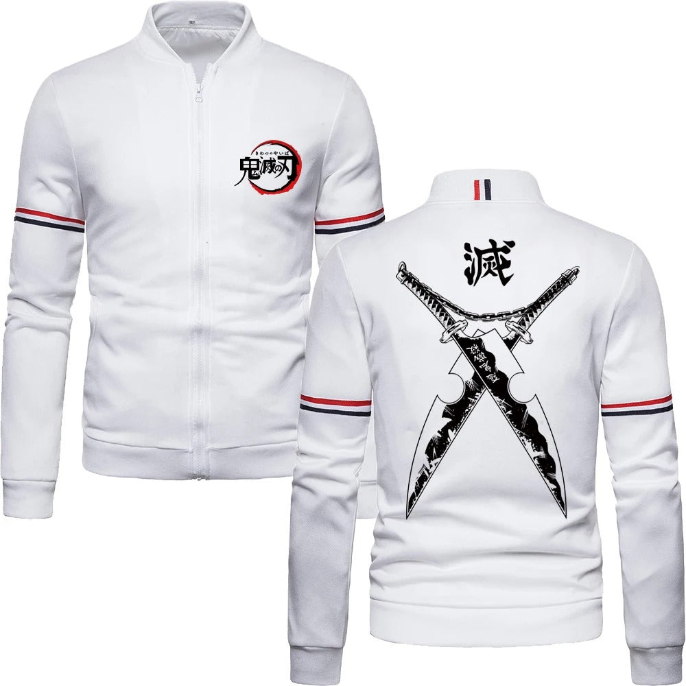 Ethan – Herren Anime Baseballjacke mit Inosuke-Print