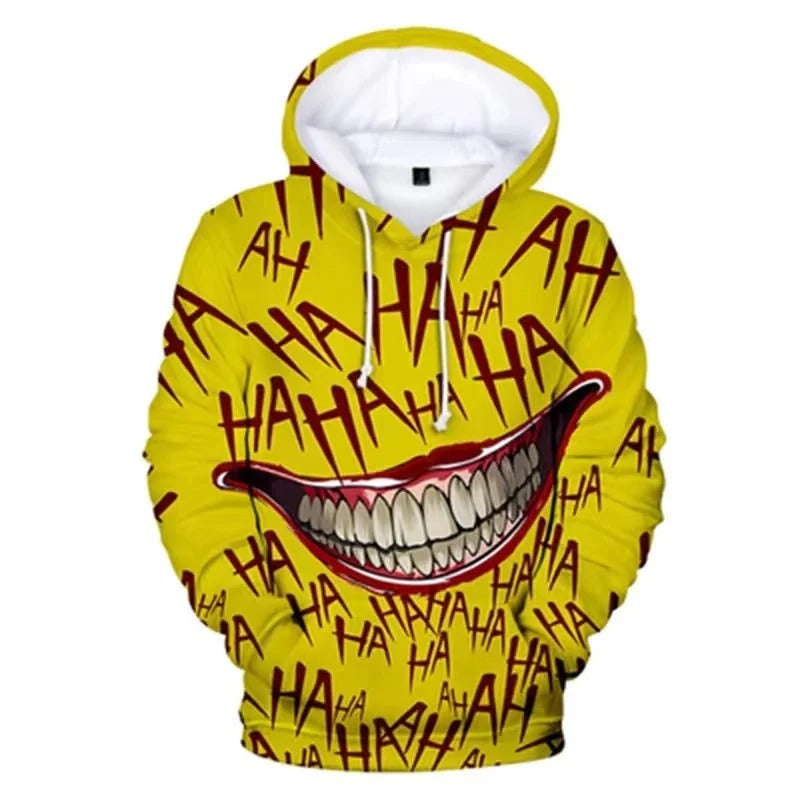 Mick - Unisex-Kapuzenpullover in Übergröße mit Joker-Aufdruck