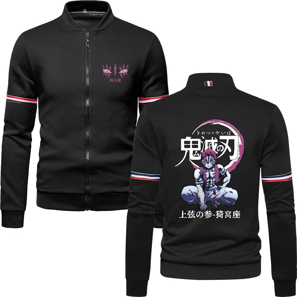 Ethan – Herren Anime Baseballjacke mit Inosuke-Print