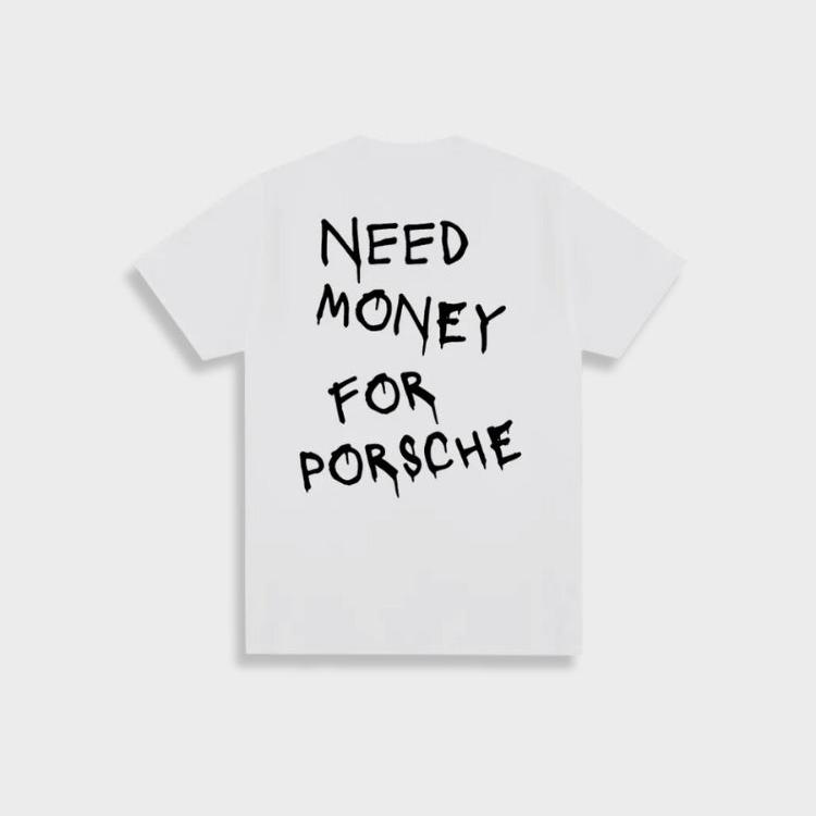 Max - Vintage 'Need Money For Porsche' T-Shirt für Herren