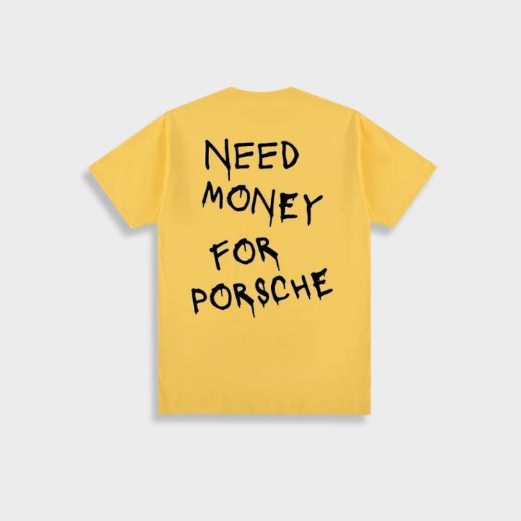 Max - Vintage 'Need Money For Porsche' T-Shirt für Herren